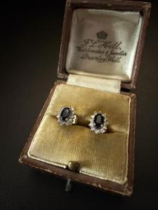 Sapphire and Diamond Earrings